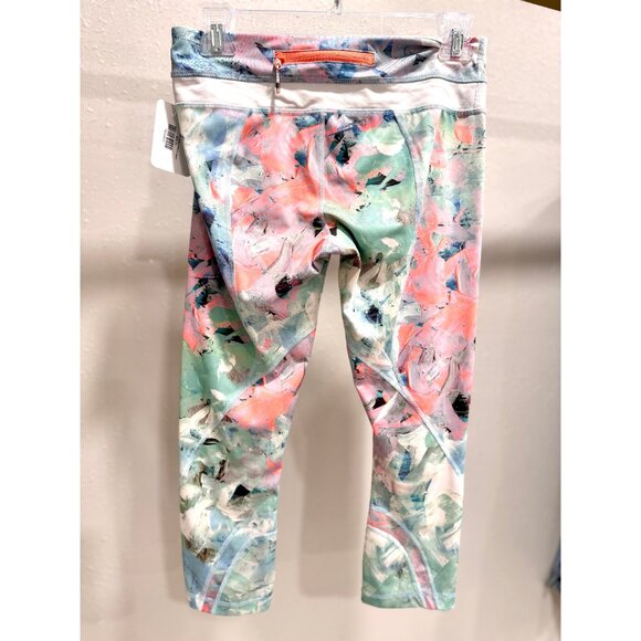 Lululemon Mint Orange Patterned Leggings Womens 6 - Picture 3 of 5